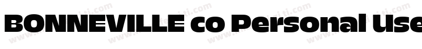 BONNEVILLE co Personal Use字体转换